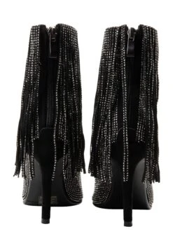 Faina Koosh - Enkellaarsjes Met Hoge Hak - Schwarz Silber -Faina 012be902119f40afb476c5b66ce63b68