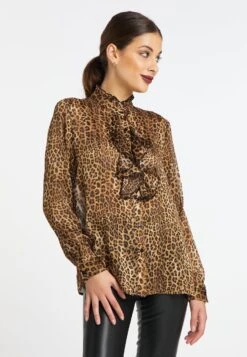 Faina Naemi - Overhemdblouse - Light Brown/Black