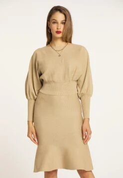 Faina Nascita - Gebreide Jurk - Kamel