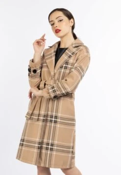 Faina Tassia - Trenchcoat - Beige Karriert