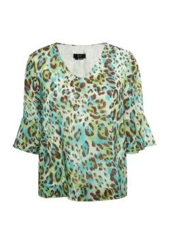 Faina Blouse - Türkis/Mehrfarbig -Faina 171c6f8729a7482ebe1a832bc9852ffc