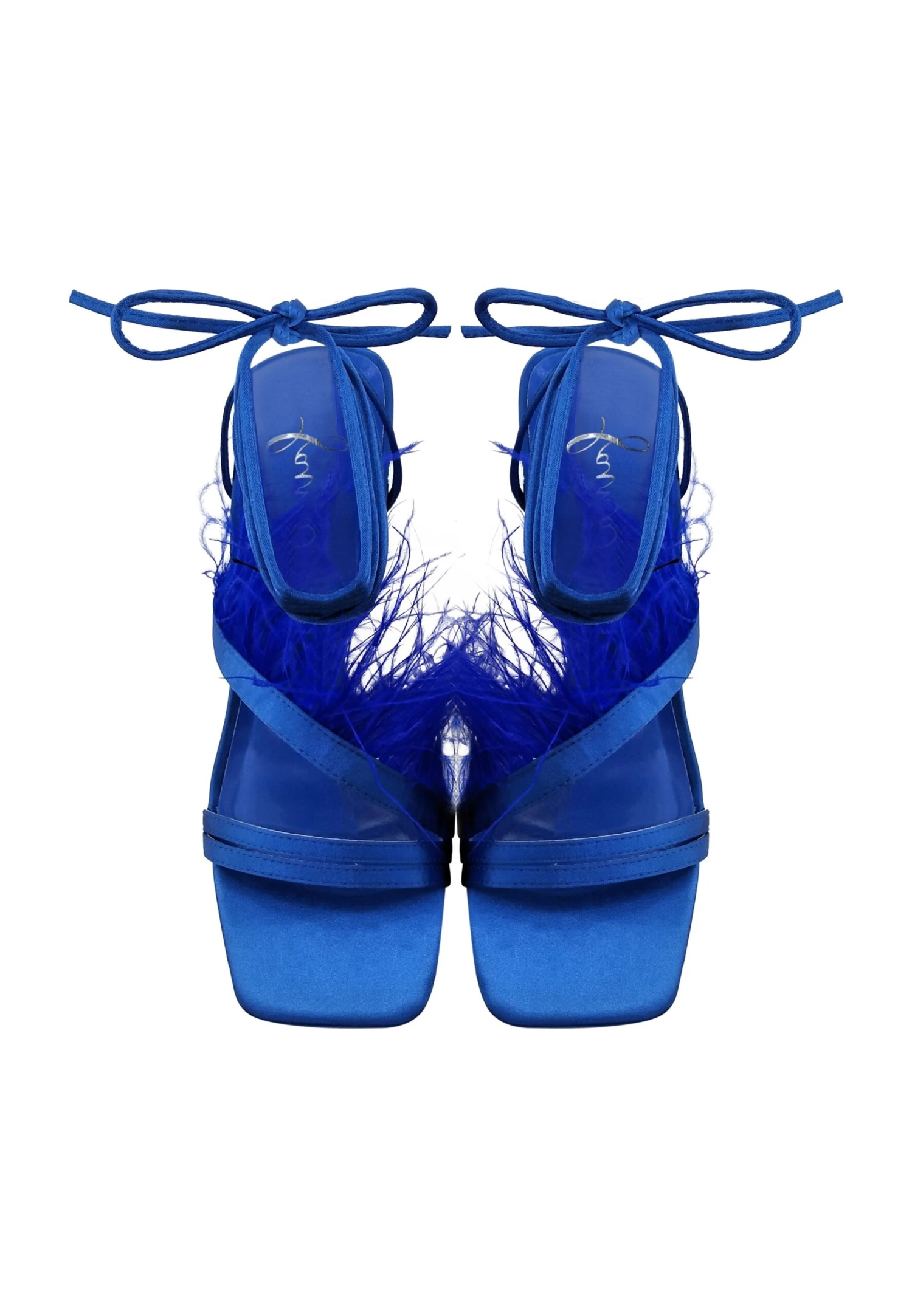 Faina Mit Federn - Sandalen Met Hoge Hak - Blau 4 Faina Mit Federn - Sandalen Met Hoge Hak - Blau - Afbeelding 4