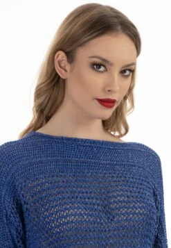 Faina Weitmaschiger- T-Shirt Basic - Königsblau -Faina 24314508320f4fdca1bebbaae84d0a9a