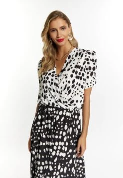 Faina Blouse - Weiss/Schwarz