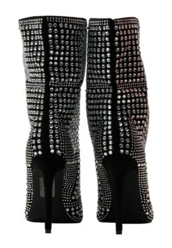 Faina Mioki - Enkellaarsjes Met Hoge Hak - Schwarz Silber -Faina 290eaeb2c4424d63819294e2ac348ea5