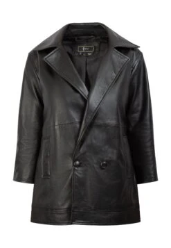 Faina Leren Jas - Schwarz -Faina 2a7ba61974ad452483ffd984020fa28c