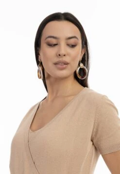 Faina Kurzarm - T-Shirt Basic - Beige -Faina 2cb4a08e70ed44fcbb8ba8b12c262637