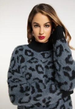 Faina Imane - Trui - Grau Schwarz -Faina 309b462d891343658a48595af7f947c5