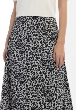 Faina Mit Leo Print - A-Lijn Rok - Grau Leo -Faina 337ffa881d5f41d695b840a3c11fbe6a