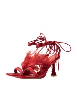 Faina Mit Federn - Sandalen Met Hoge Hak - Rot -Faina 375db28a728649aaaca11af14bbe90af
