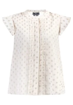 Faina Mit Rüschenärmeln Minya - Overhemdblouse - Wollweiss Mit Goldenen Punkten -Faina 3af2816dba9645d6b1e7814a01aee911