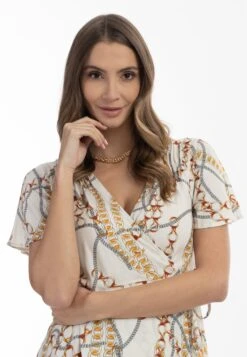 Faina Mit Allover-Print - Jurk - Weiss -Faina 48a5315b75ba4e4491c12b084b8b4832