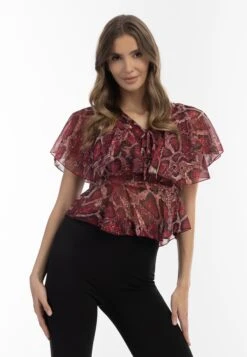 Faina Blouse - Rot Schlange