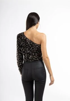 Faina One-Shoulder-Pailletten Dulcey - Blouse - Kupfer -Faina 50fb78615c44484ab04d51e3f7278683