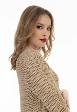 Faina Mit Effektgarn - Vest - Creme Gold -Faina 5441dde9da78460ca76a10b38b4284f6