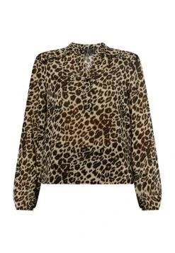 Faina Mit Leo-Print - Blouse - Beige Leo -Faina 5ba641ffce974991a6daa735b03c0f78