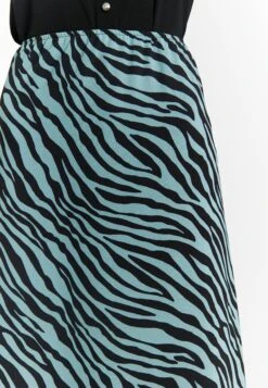 Faina Mit Zebra- A-Lijn Rok - Hellblau Schwarz -Faina 624fb71744534557a62a5930c519fda5