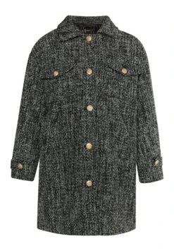 Faina Tuxe - Mantel - Schwarz Weiss Kariert -Faina 648934562dd847d7bd0c93a72eae9a42