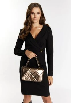 Faina Im Metallic-Look - Handtas - Dunkelgold