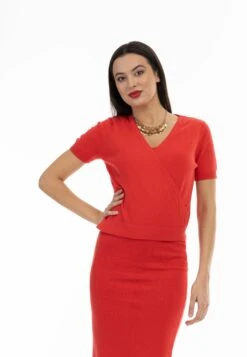 Faina Kurzarm - T-Shirt Basic - Rot