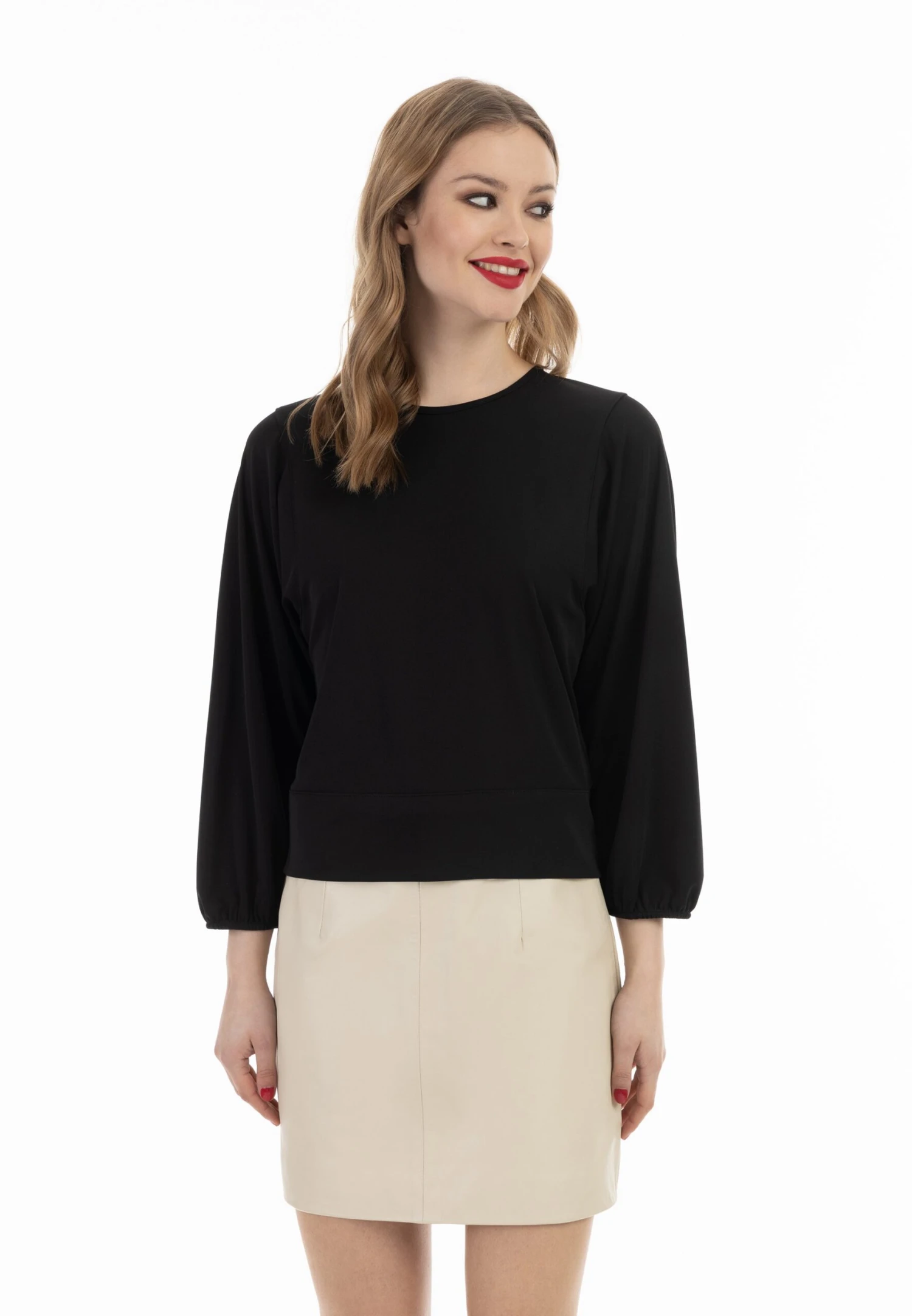 Faina Rückenfreies - Longsleeve - Schwarz 1 Faina Rückenfreies - Longsleeve - Schwarz