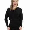 Faina Cropped Langarm - Longsleeve - Schwarz