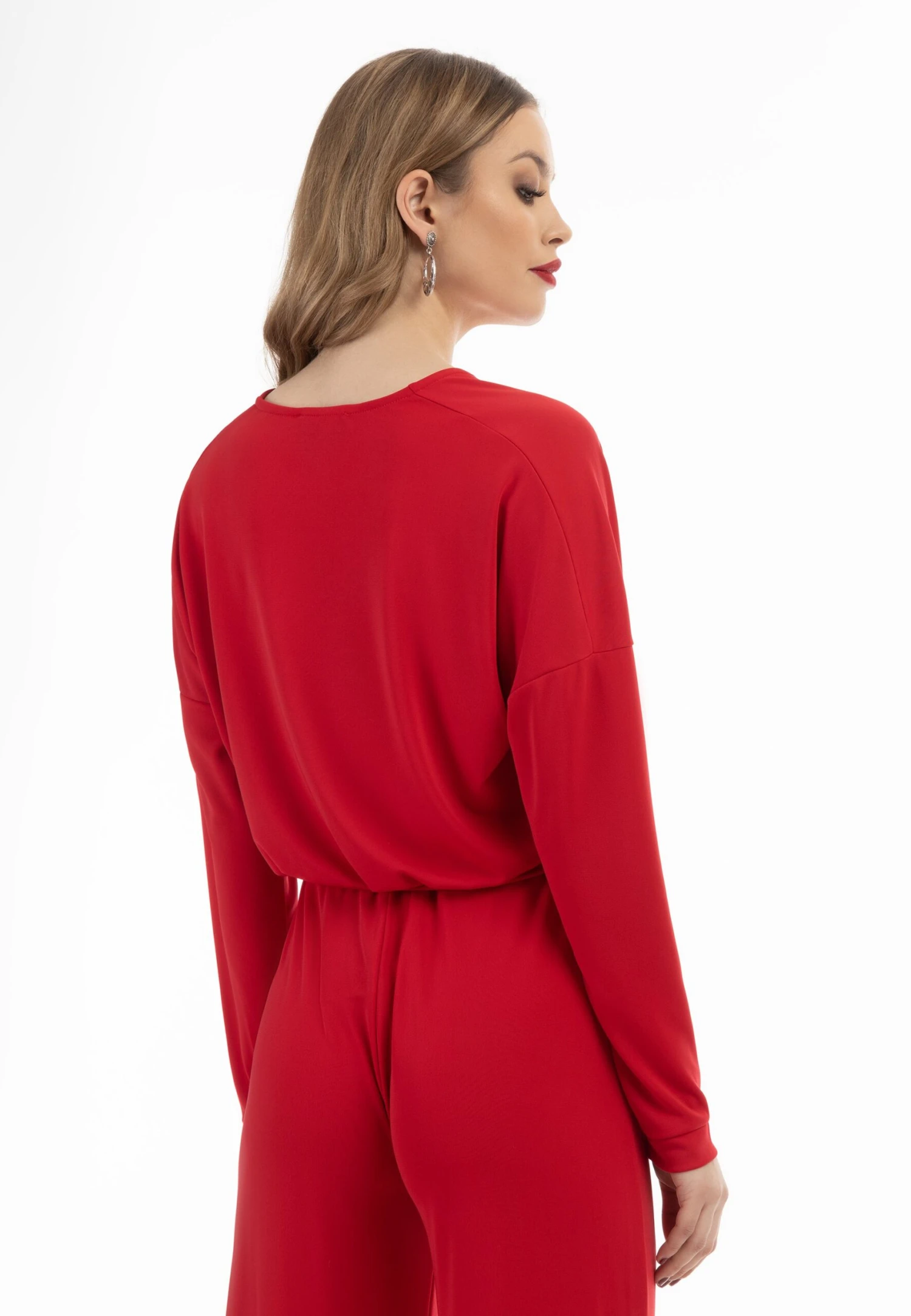 Faina Cropped Langarm - Longsleeve - Rot 2 Faina Cropped Langarm - Longsleeve - Rot - Afbeelding 2