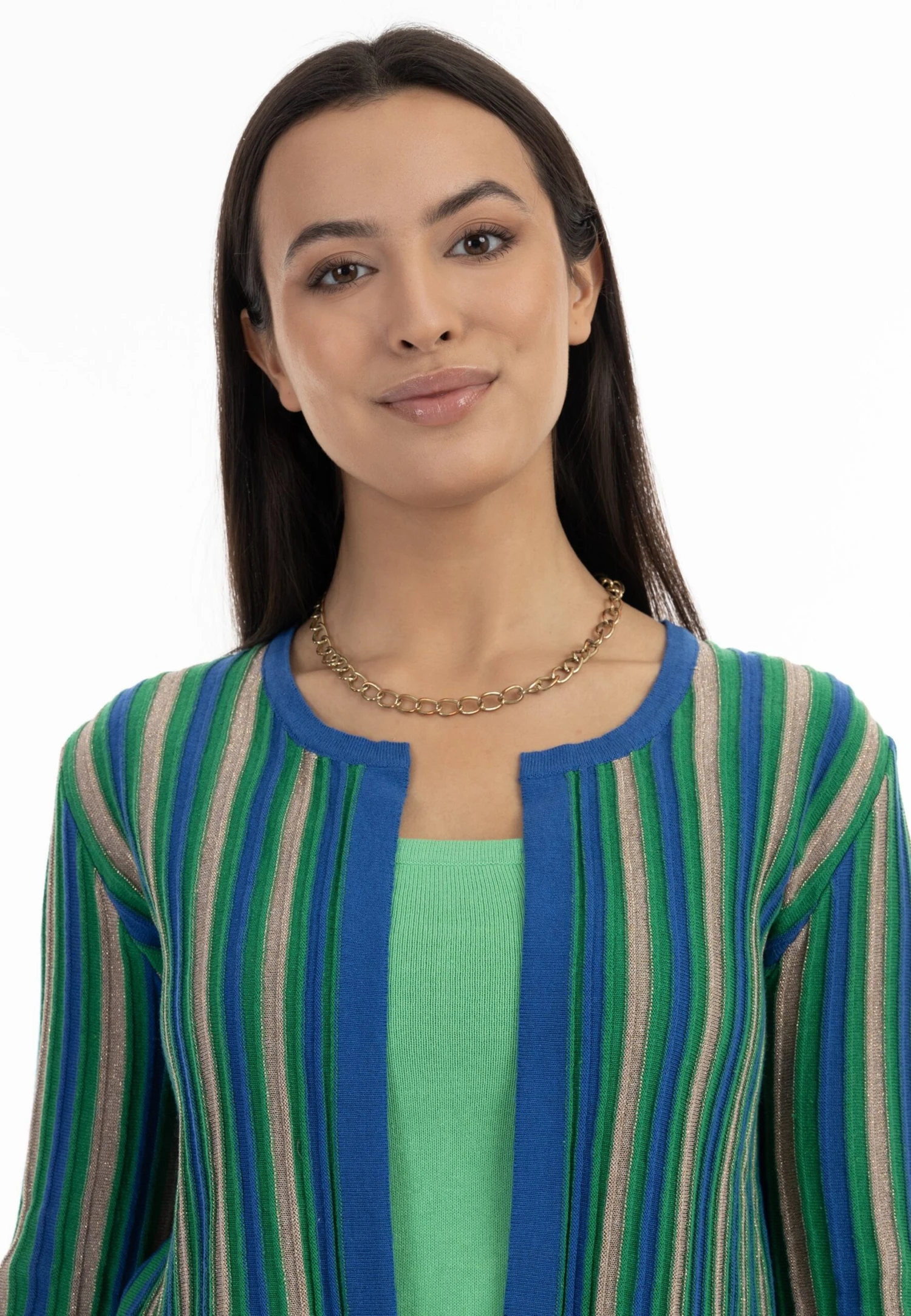 Faina Vest - Blau Mehrfarbig 4 Faina Vest - Blau Mehrfarbig - Afbeelding 4