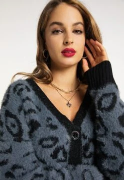 Faina Imane - Vest - Grau Schwarz -Faina 6f1ad70d8e5348319f33c35e772699cc