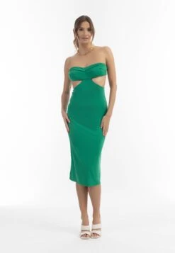 Faina Mit Cut-Outs - Cocktailjurk - Waldgrün