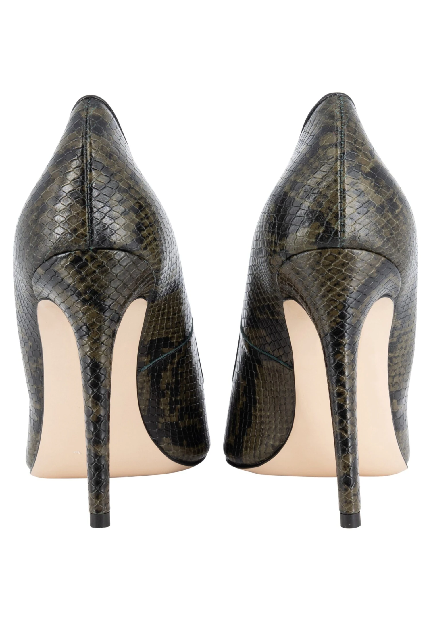 Faina Mit Reptil Prägung - Klassieke Pumps - Grün Schlange 4 Faina Mit Reptil Prägung - Klassieke Pumps - Grün Schlange - Afbeelding 4