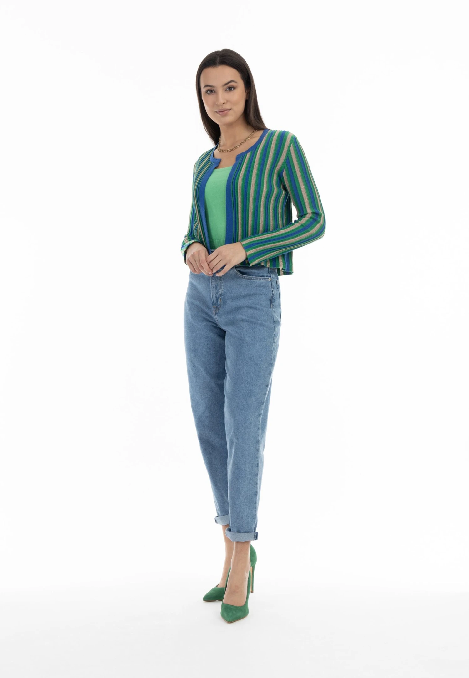 Faina Vest - Blau Mehrfarbig 5 Faina Vest - Blau Mehrfarbig - Afbeelding 5