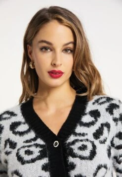 Faina Imane - Vest - Wollweiss Schwarz -Faina 7fab937d3b8d4d6e9fa42d97a70aeb11