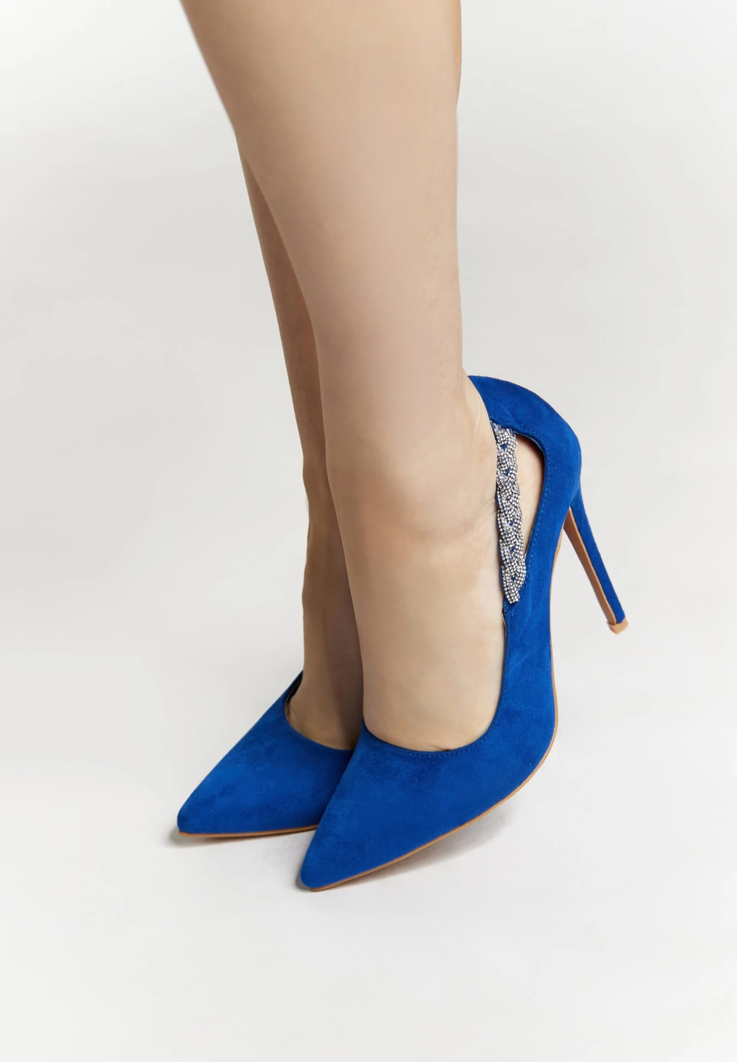 Faina Mit Kristallverzierung Aleva - Hoge Hakken - Blau 1 Faina Mit Kristallverzierung Aleva - Hoge Hakken - Blau