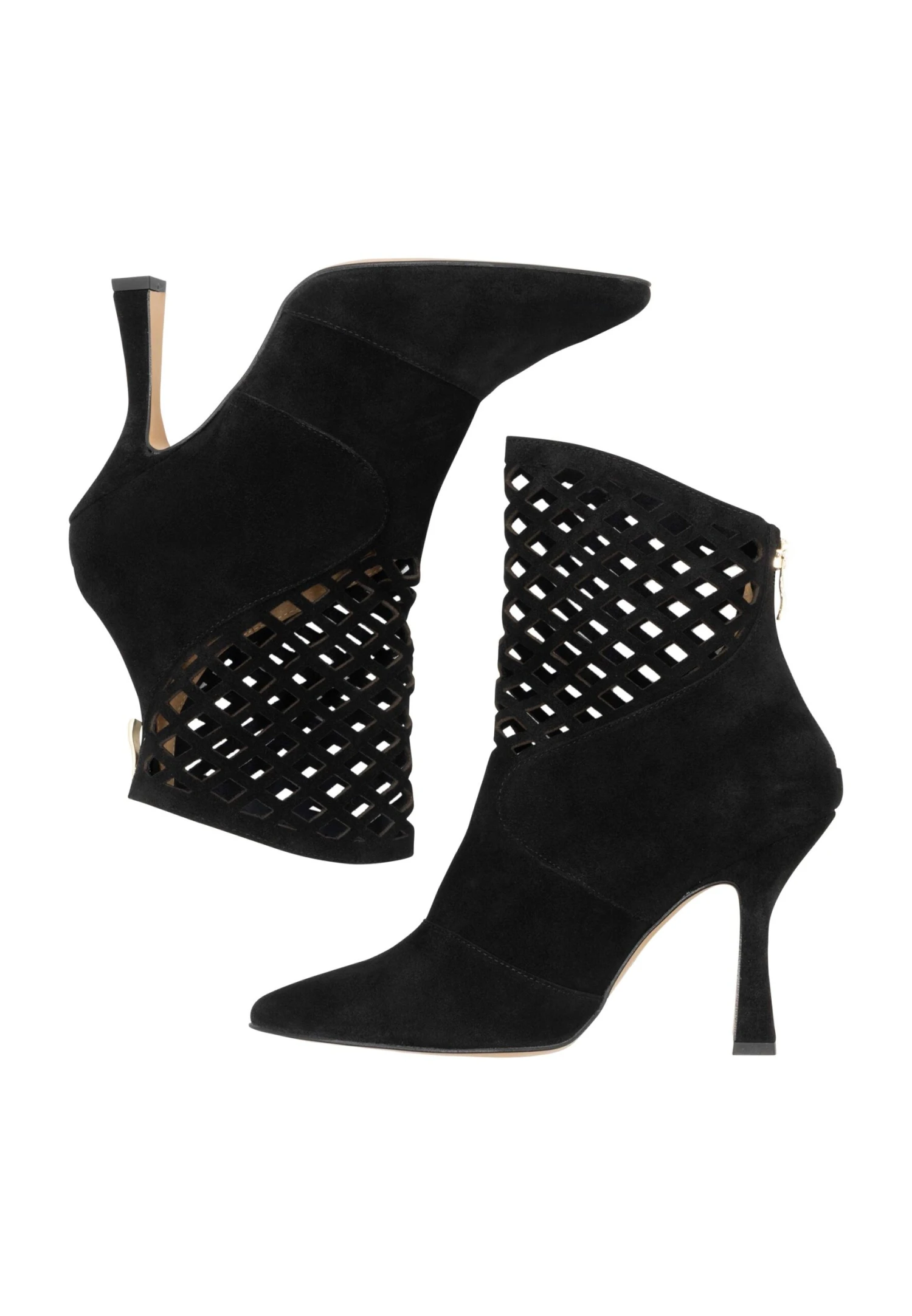 Faina Enkellaarsjes Met Hoge Hak - Mattschwarz 5 Faina Enkellaarsjes Met Hoge Hak - Mattschwarz - Afbeelding 5