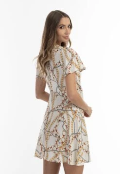 Faina Mit Allover-Print - Jurk - Weiss -Faina 8f59b7c3f4aa4c7aaa83010f6f47170f