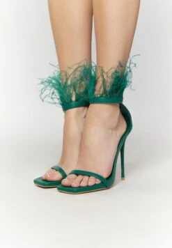 Faina Minya - Sandalen Met Hoge Hak - Smaragdgrün
