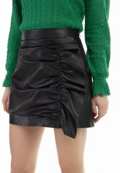 Faina Leren Rok - Schwarz -Faina 93adcc02e38f419498c95bc7161f56c6