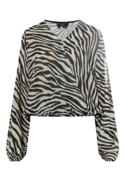 Faina Mit Zebraprint - Blouse - Weiss Schwarz -Faina a476d0773b0f4ed9be7ed2ba2fa66cdc