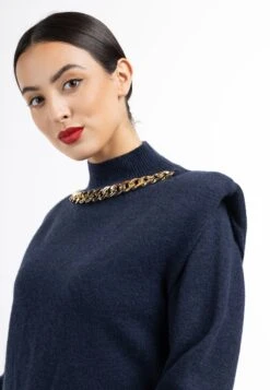 Faina Tuxe - Gebreide Jurk - Marine -Faina a73b382f1ad540f79b4779d79c86f9ab