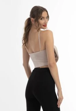 Faina Mit Schleife - Top - Beige -Faina ae06bb289b294661a838abde6de12b79