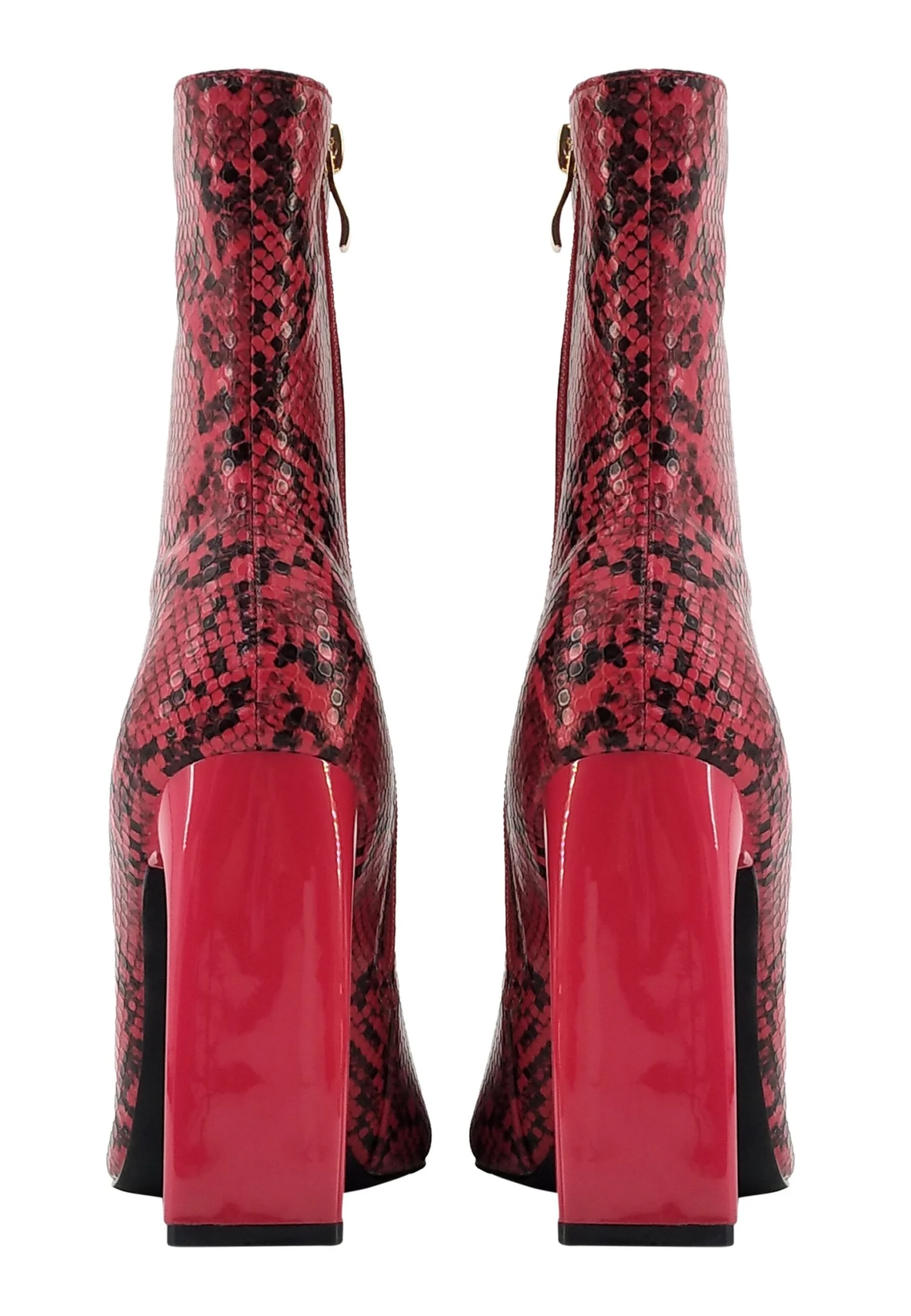 Faina Paino - Enkellaarsjes Met Hoge Hak - Rot 5 Faina Paino - Enkellaarsjes Met Hoge Hak - Rot - Afbeelding 5
