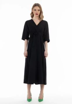 Faina Midi - Jurk - Schwarz