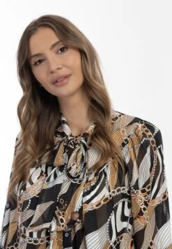 Faina Schluppen Caneva - Overhemdblouse - Schwarz Mehrfarbig -Faina b135cef9f3384b949dc8a62838880227