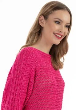 Faina Weitmaschiger- T-Shirt Basic - Pink -Faina bc57dd8c8b8247ca948a179f7376d68a