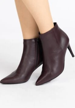 Faina Enkellaarsjes Met Hoge Hak - Dunkelllila