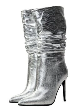 Faina Imane - Enkellaarsjes Met Hoge Hak - Silber -Faina c4288c37aa95456ea7a1d8ffa498aa4f