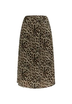 Faina Mit Leoprint - A-Lijn Rok - Beige Leo -Faina c5887ec88a764915b80b966923f76062