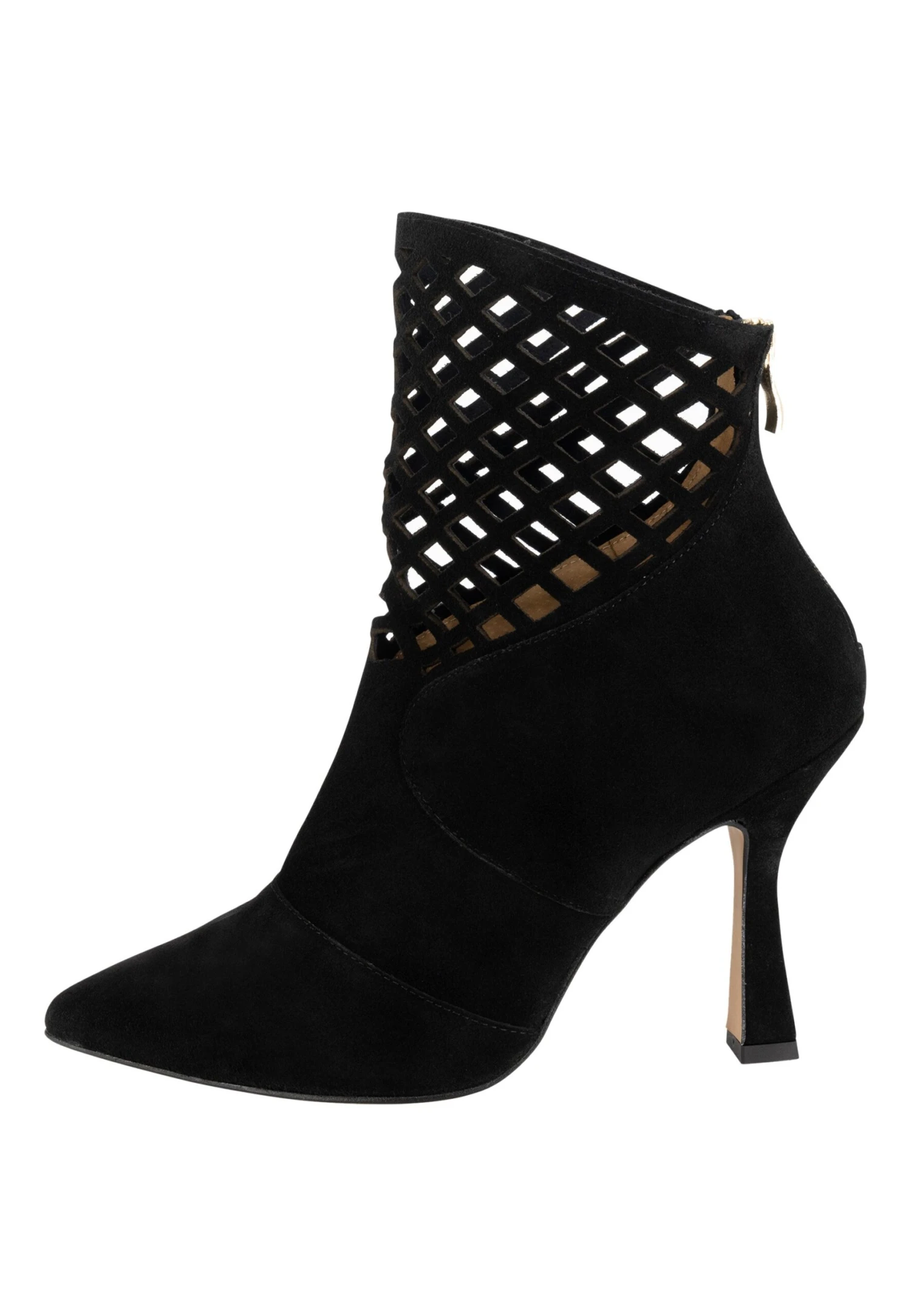 Faina Enkellaarsjes Met Hoge Hak - Mattschwarz 2 Faina Enkellaarsjes Met Hoge Hak - Mattschwarz - Afbeelding 2