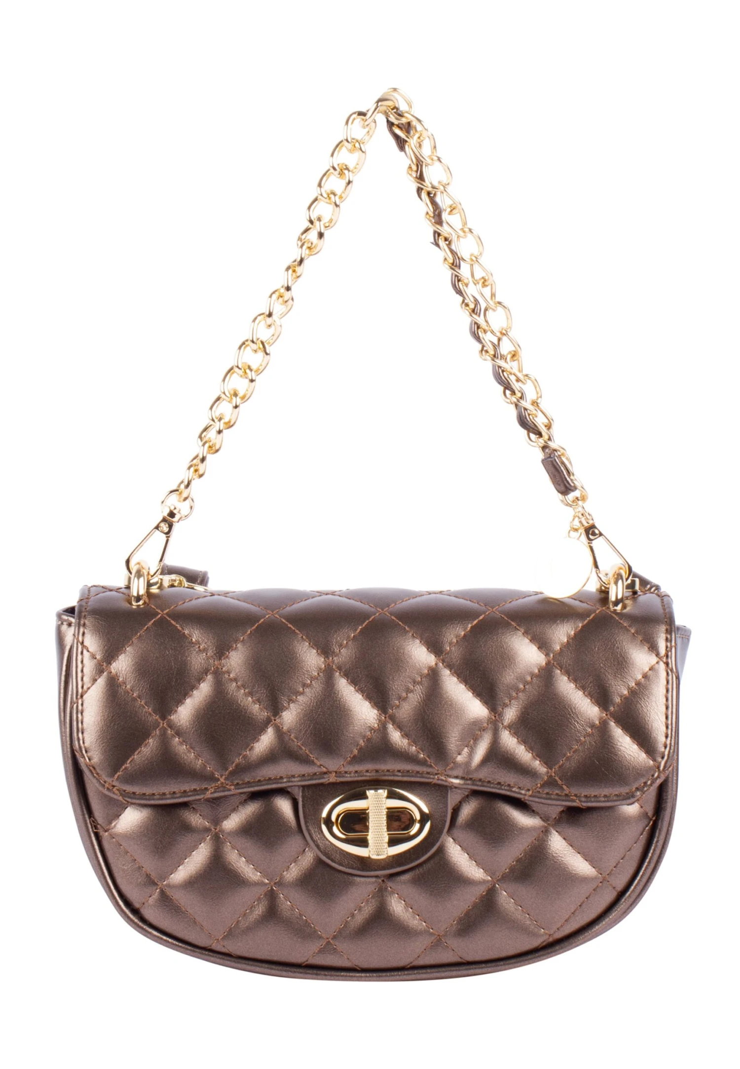 Faina Im Metallic Look Caneva - Handtas - Dunkelgold 2 Faina Im Metallic Look Caneva - Handtas - Dunkelgold - Afbeelding 2